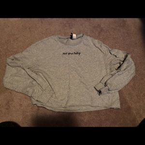 “Not Your Baby” Long Sleeve Crop